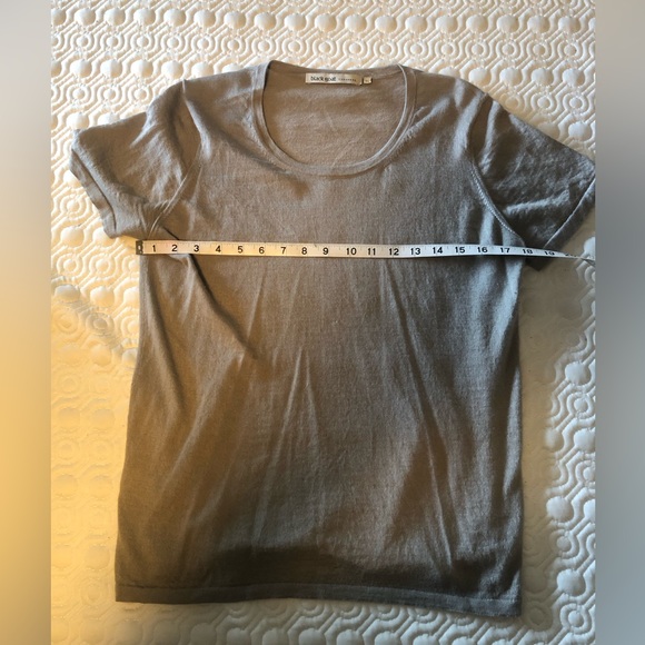 Oatmeal Black Goat Cashmere t-shirt XL - Picture 3 of 6
